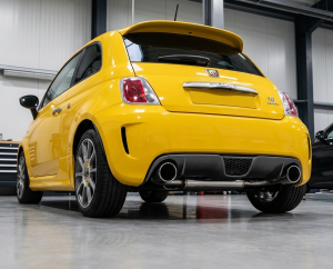 Duplex Edelstahl Sportschalldämpfer FIAT 500 Abarth Typ 312 - 2x100mm