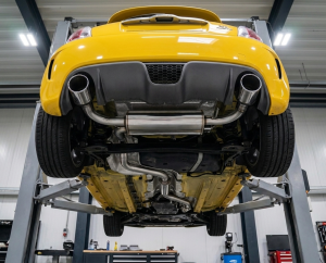 Duplex Edelstahl Sportschalldämpfer FIAT 500 Abarth Typ 312 - 2x100mm