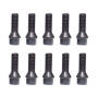 Radbolzen 10Stk schwarz M14x1,5 Kegel 60° Länge 43mm