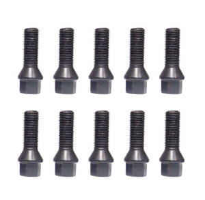 Radbolzen 10Stk schwarz M14x1,5 Kegel 60° Länge...
