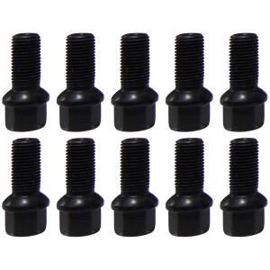 Radbolzen 10Stk schwarz M14x1,5 Kugel R13 Länge 43mm