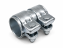 SUPERSPORT Universal Doppelschelle Verbinderelement mit zwei Schellen, Stahl ID 46mm Länge 95mm