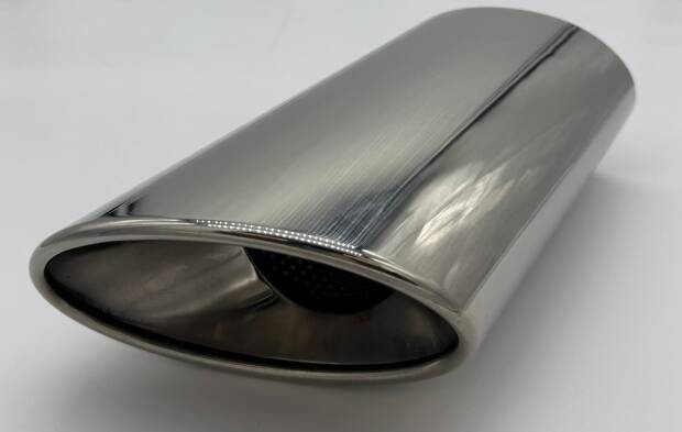 Supersport Powerendrohr 92x157mm Edelstahl rechts