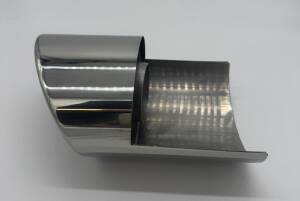 Supersport Powerendrohr 92x157mm Edelstahl rechts EG